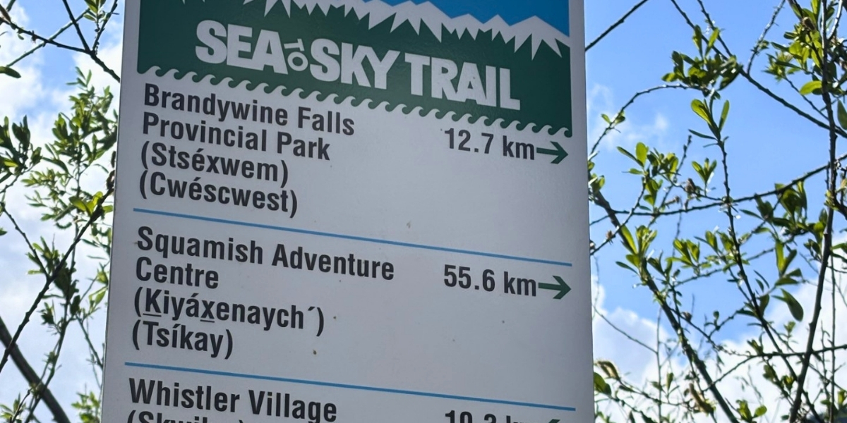 trail signage of sea to sky trail