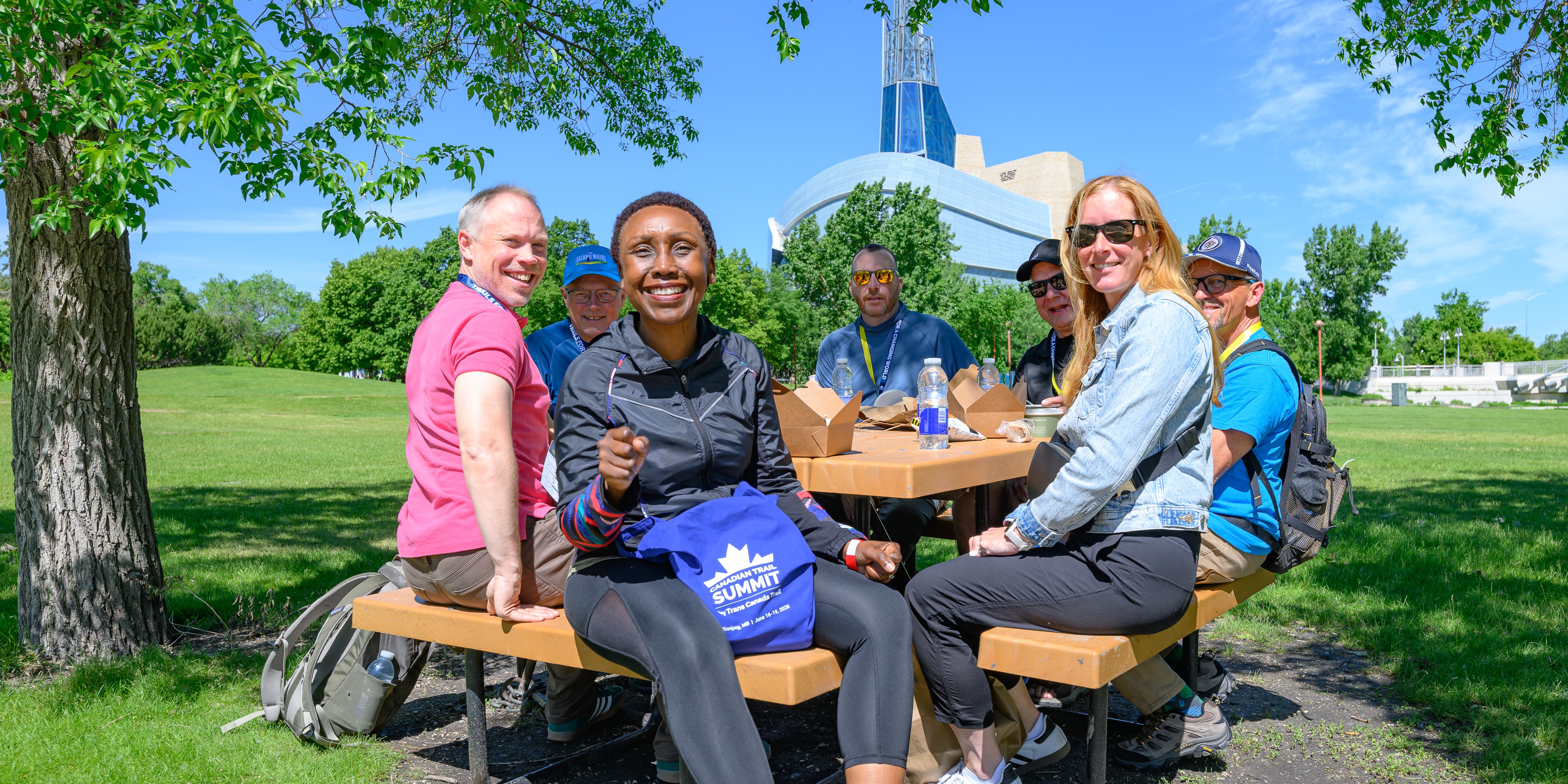 _NZ81438 1-webcrop | Trans Canada Trail Canadian Trail Summit participants during a Field Trip at The Forks in Winnipeg.